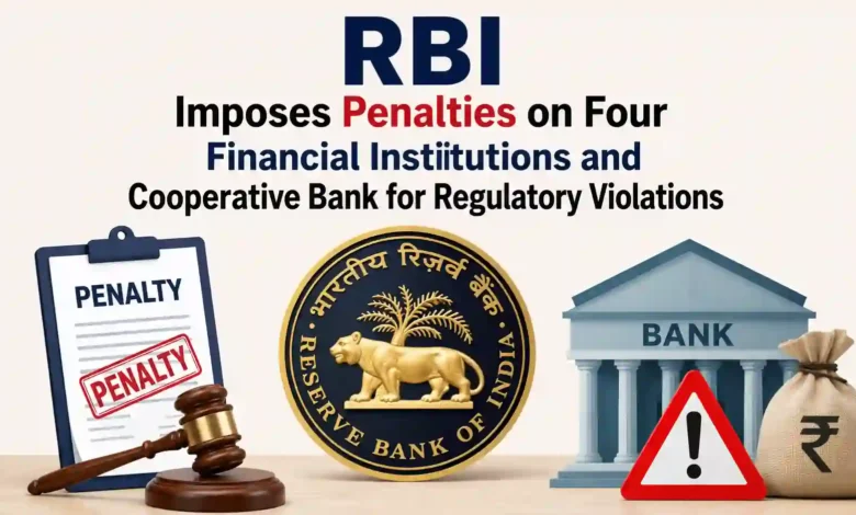 RBI Imposes Penalties on Four Financial Institutions and Cooperative Bank for Regulatory Violations