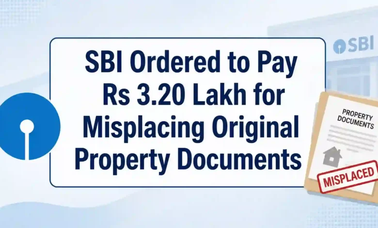 SBI Ordered to Pay Rs 3.20 Lakh for Misplacing Original Property Documents