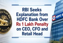 RBI Seeks Explanation from HDFC Bank Over Rs 1 Lakh Penalty on CEO, CFO and Retail Head