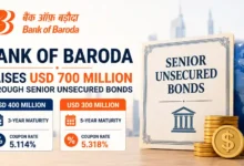 Bank of Baroda Raises USD 700 Million Through Senior Unsecured Bonds at 5.114% and 5.318% Coupon Rates