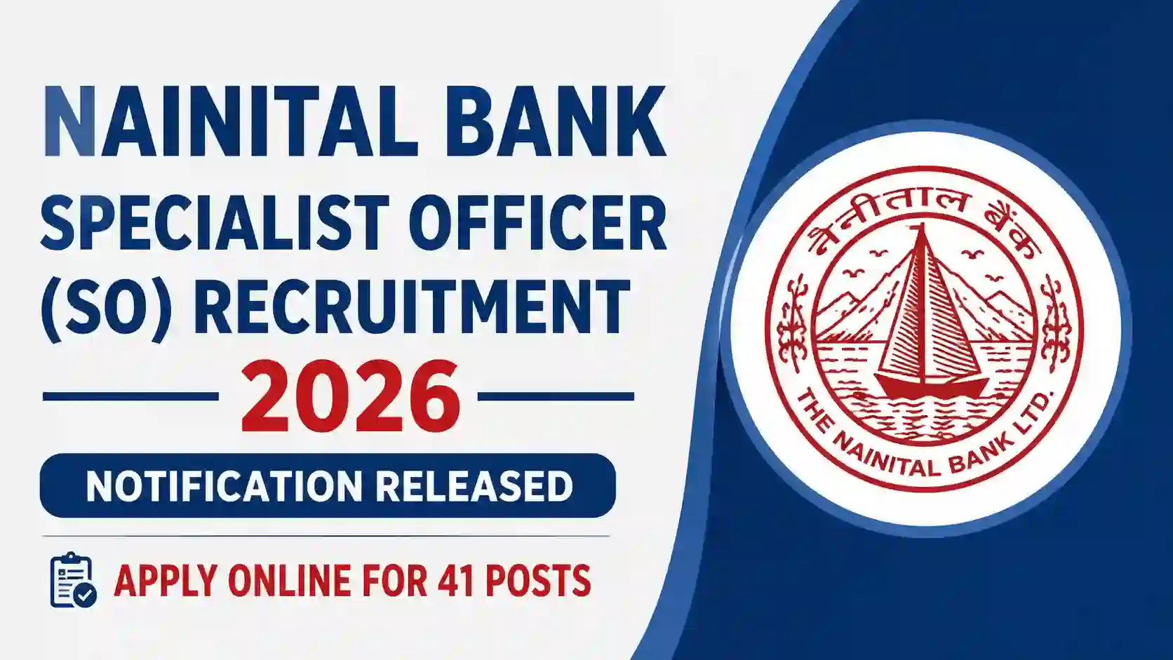 Nainital Bank SO Recruitment 2026 Notification PDF Out for 41 Specialist Officer Posts