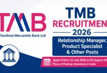 TMB Recruitment 2026: Apply Online for Relationship Manager, Product Specialist & Other Posts