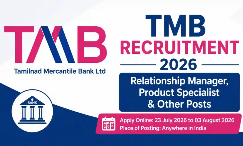 TMB Recruitment 2026: Apply Online for Relationship Manager, Product Specialist & Other Posts