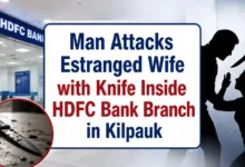 Man Attacks Estranged Wife with Knife Inside HDFC Bank Branch in Kilpauk