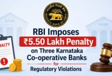 RBI Imposes ₹5.50 Lakh Penalty on Three Karnataka Co-operative Banks for Regulatory Violations