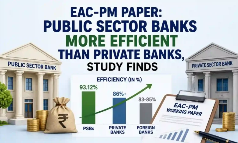 EAC-PM Paper: Public Sector Banks More Efficient Than Private Banks, Study Finds