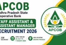 APCOB Recruitment 2026 Notification PDF Out for 338 Staff Assistant & Assistant Manager Posts