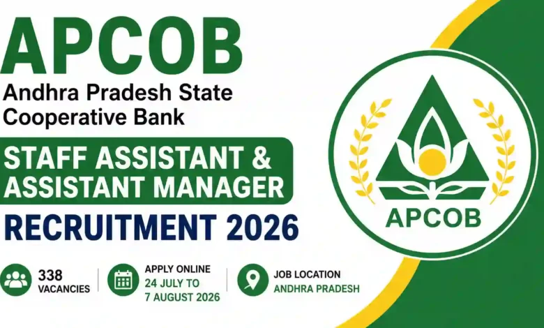 APCOB Recruitment 2026 Notification PDF Out for 338 Staff Assistant & Assistant Manager Posts