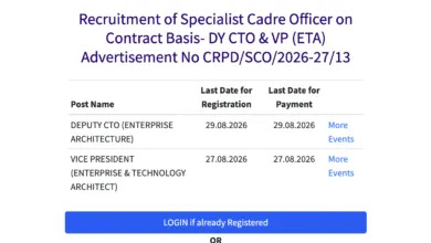 SBI Vacancy out for Deputy CTO and Vice President Post