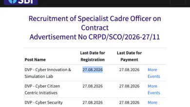 SBI Vacancy released for Deputy Vice President and Deputy Manager Post