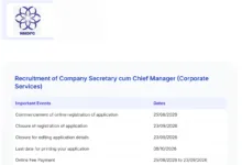 NMDFC hiring for Company Secretary - Chief Manager (Corporate Services)