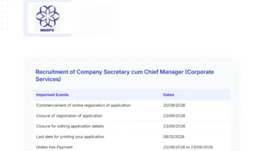 NMDFC hiring for Company Secretary - Chief Manager (Corporate Services)