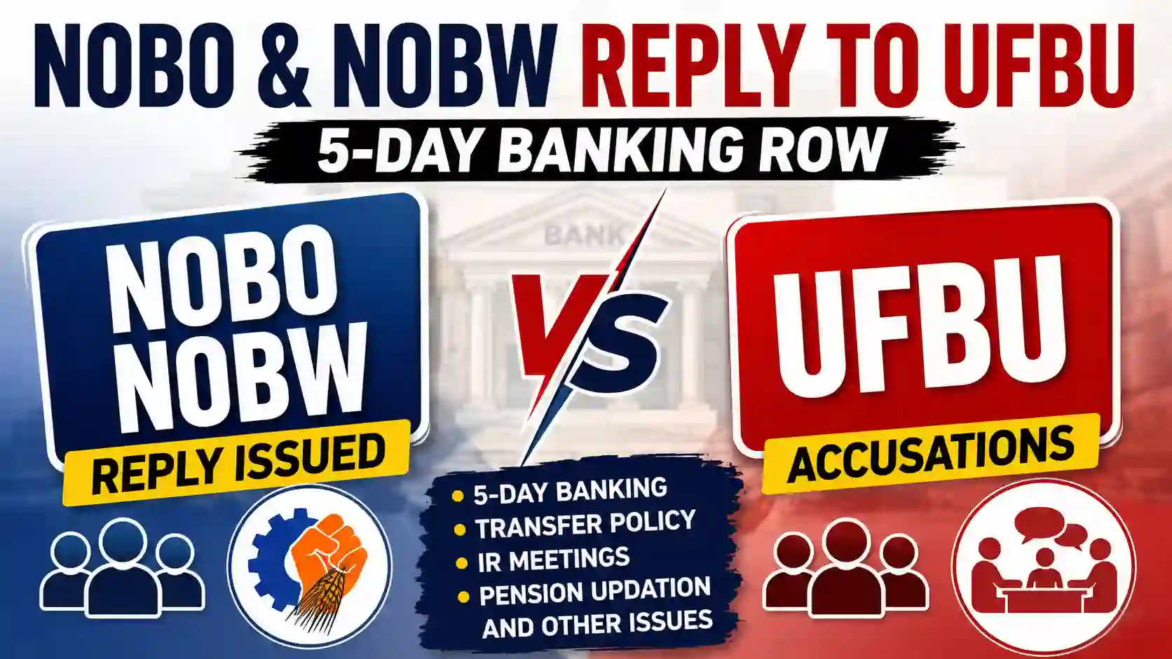 NOBO and NOBW Hit Back at UFBU, Raise 5-Day Banking and Other Key Issues