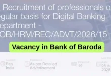Bank of Baroda Vacancy: Apply for Scale I, II, III, IV posts in Digital Banking Department