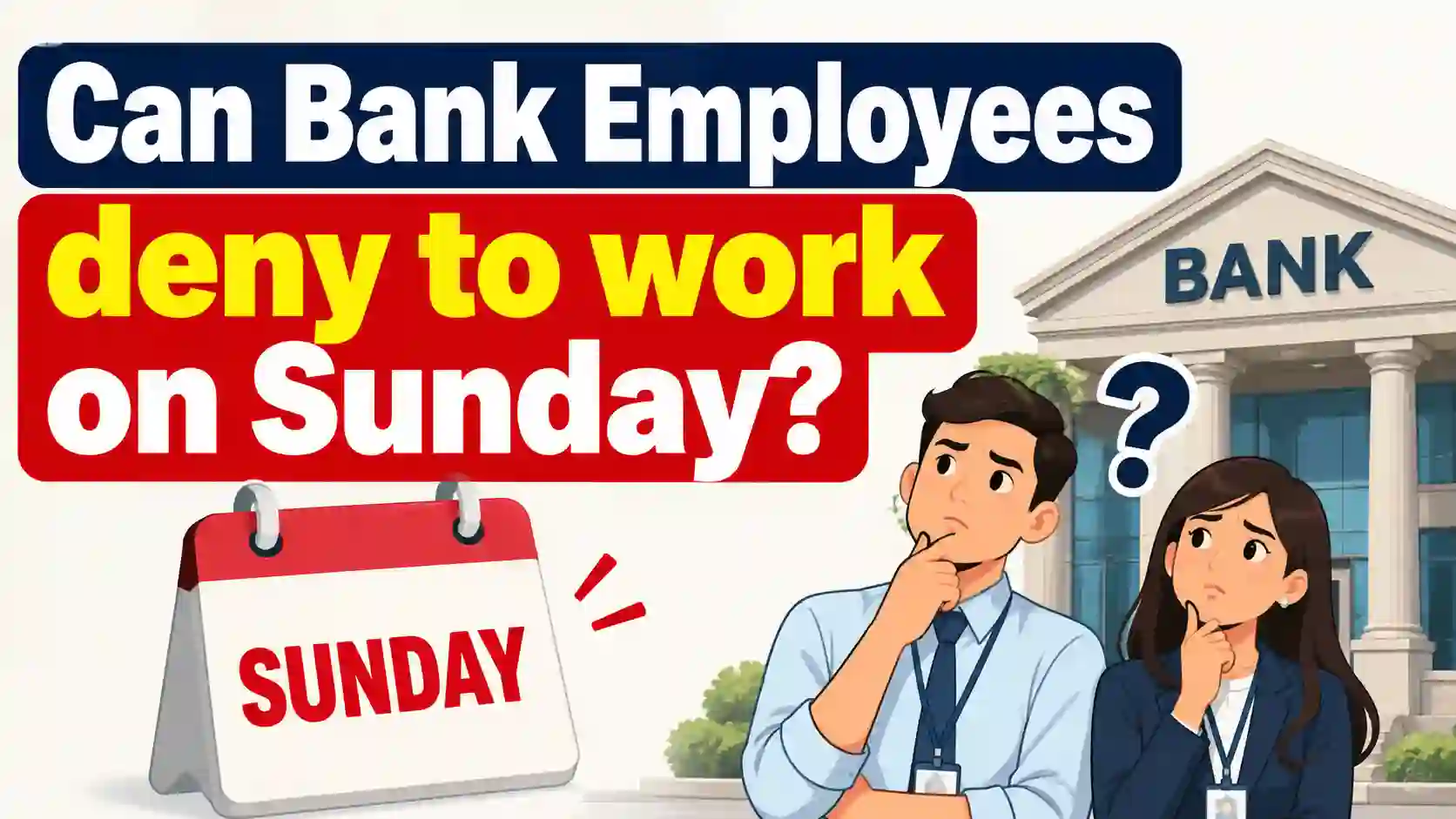 Can Bank Employees deny to work on Sunday? What are legal complications?