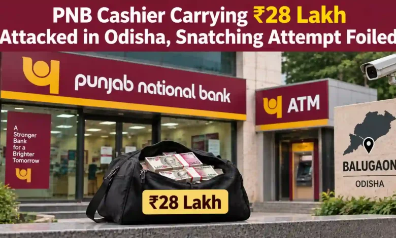 PNB Cashier Carrying ₹28 Lakh Attacked in Odisha, Snatching Attempt Foiled