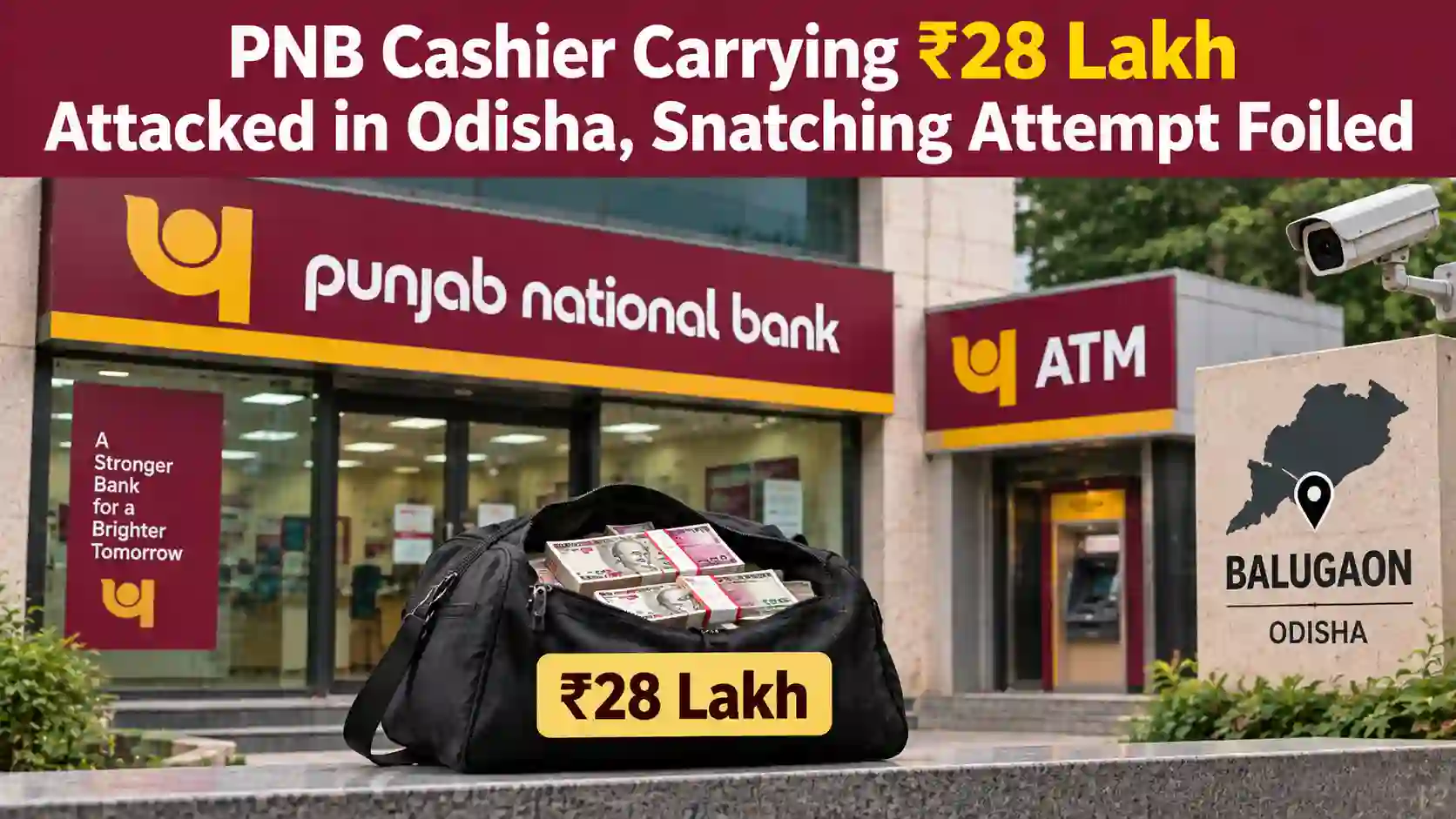 PNB Cashier Carrying Rs 28 Lakh Attacked in Odisha