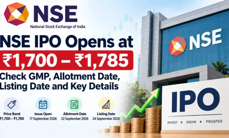 NSE IPO Opens at ₹1,700–₹1,785: Check GMP, Allotment Date, Listing Date and Key Details