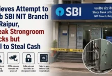 Thieves Attempt to Rob SBI NIT Branch in Raipur, Break Strongroom Locks but Fail to Steal Cash