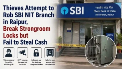 Thieves Attempt to Rob SBI NIT Branch in Raipur, Break Strongroom Locks but Fail to Steal Cash