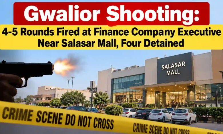 Gwalior Shooting: 4-5 Rounds Fired at Finance Company Executive Near Salasar Mall, Four Detained