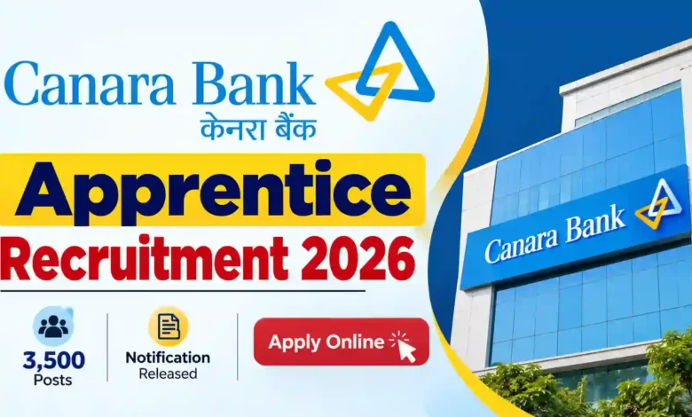 Canara Bank Apprentice Recruitment 2026 Notification PDF Out for 3500 Graduate Apprentice Posts