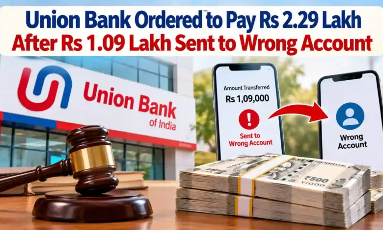 Union Bank Ordered to Pay Rs 2.29 Lakh After Rs 1.09 Lakh Sent to Wrong Account