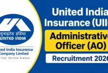 United India Insurance (UIIC) AO Recruitment 2026 Notification Released for 225 Administrative Officer Posts