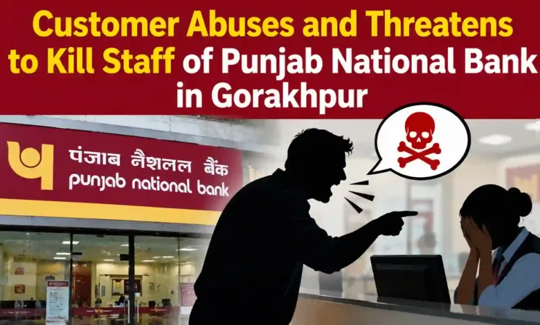 Customer Abuses and Threatens to Kill Staff of Punjab National Bank in Gorakhpur