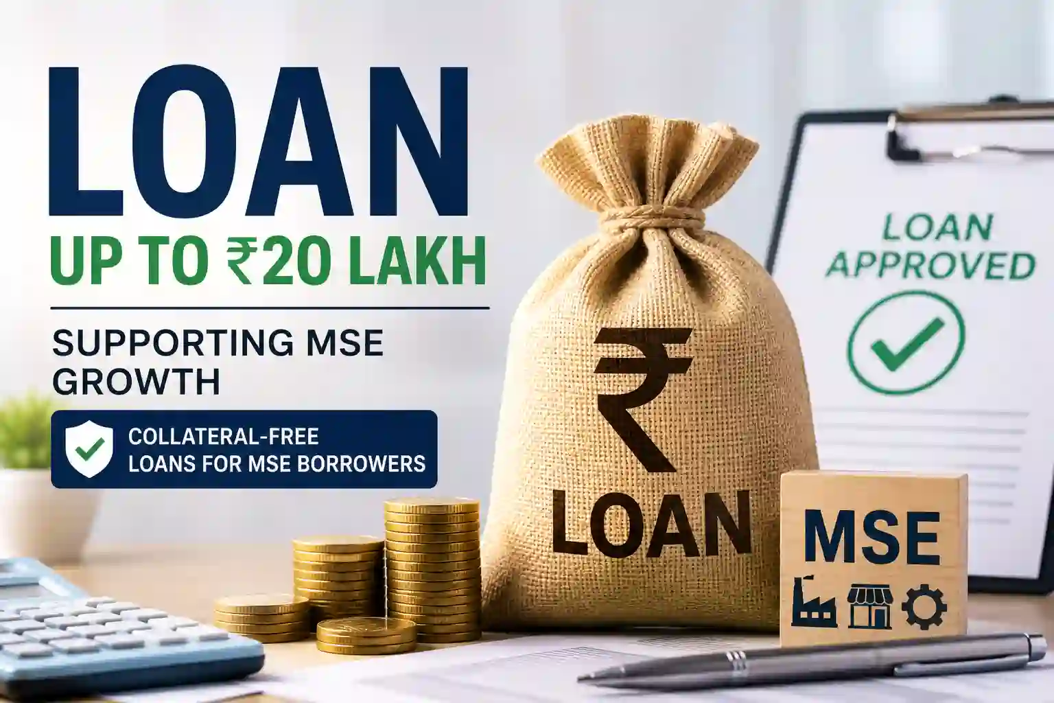 Get Free Loan upto Rs.20 Lac, No Collateral Security needed