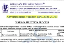 IBPS Server Administrator Recruitment 2026
