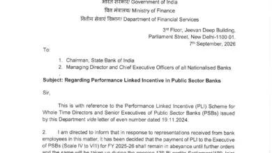 PLI Payment to Public Sector Bank Executives Put on Hold for FY 2025-26