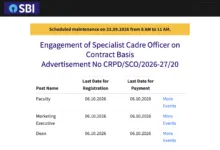 SBI vacancy out for Dean, Faculty and Marketing Executives