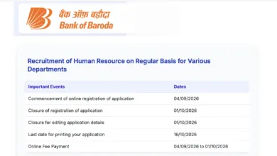 Bank of Baroda vacancy released for post of Wealth Executive and Credit Analyst-C & IC