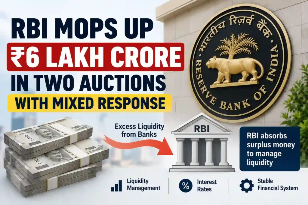 RBI Absorbs Rs 6 Lakh Crore of Excess Liquidity Through Two Auctions