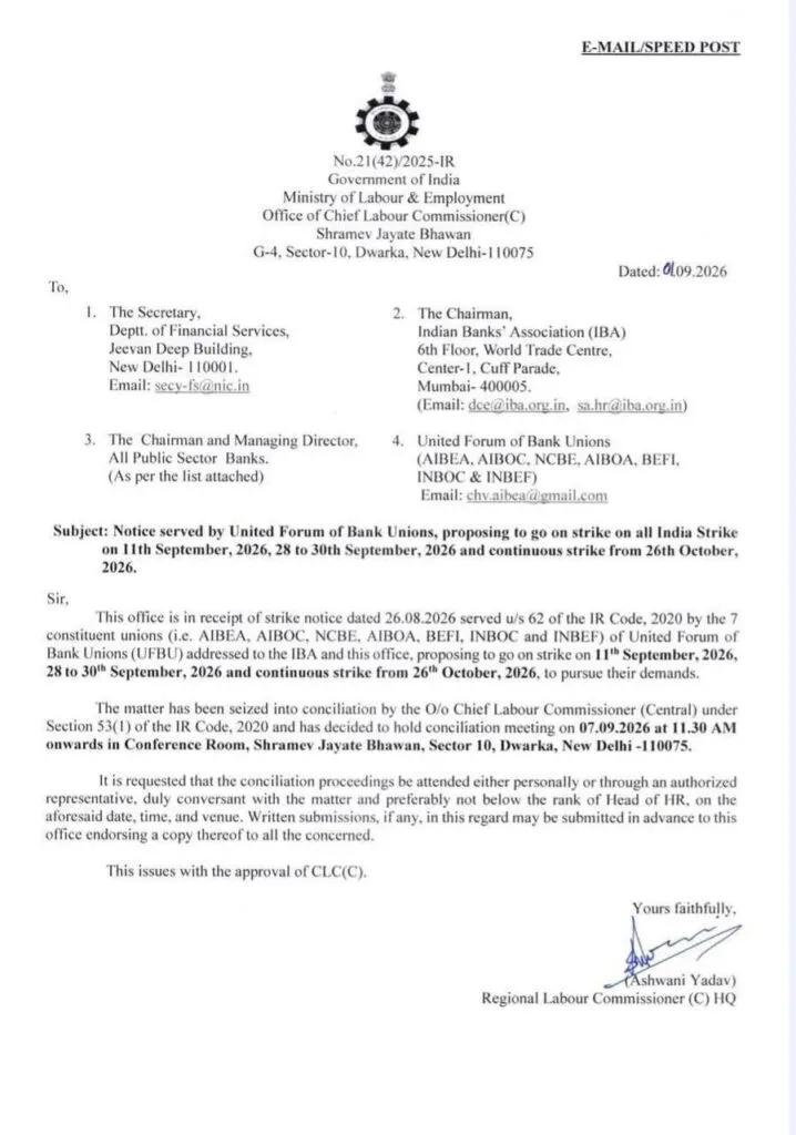 CLC calls UFBU for meeting over Strike on 11 September