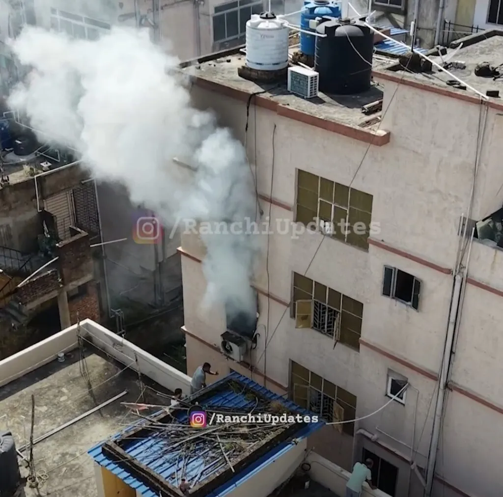 Fire Breaks Out at HDFC Bank Building in Ranchi