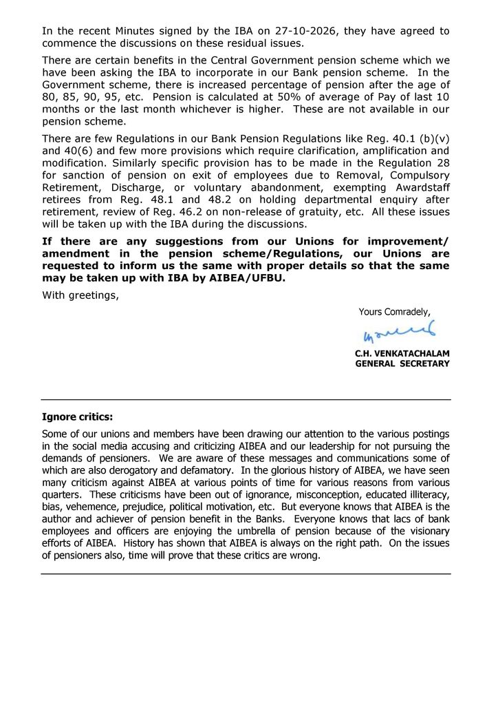 AIBEA Demands Pension Benefits for Bank Employees Similar to Central Government Employees