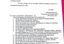 Bank Holiday for Karva Chauth cancelled in Himachal Pradesh