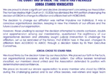 Writ petition challenging decision of IOBOA to change its affiliation to NOBO Dismissed
