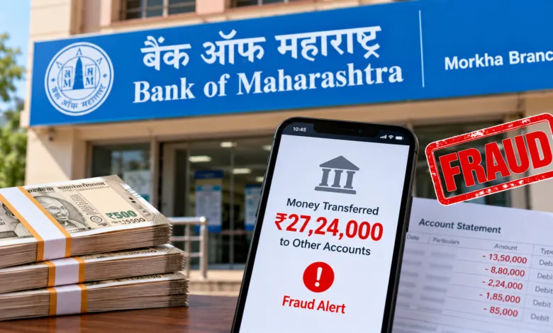 Bank of Maharashtra Fraud Case: Rs 27.24 Lakh Missing from Five Accounts in Morkha Branch