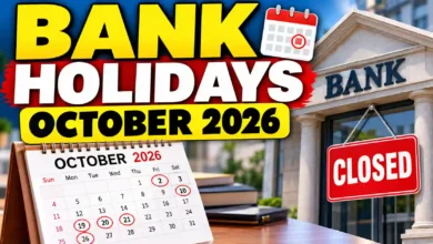 Bank Holidays October 2026
