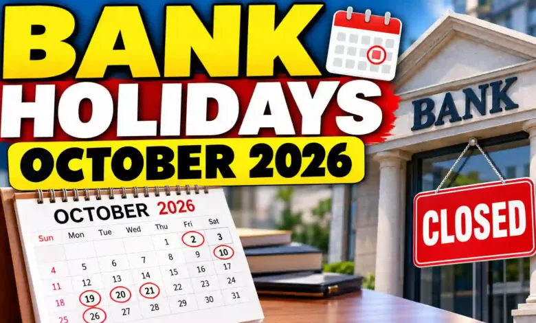 Bank Holidays October 2026