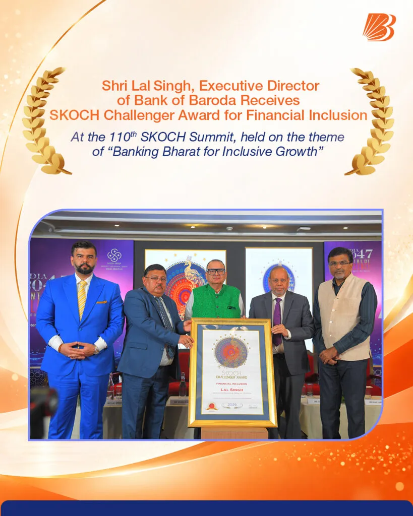 Bank of Baroda Executive Director Lal Singh Receives SKOCH Challenger Award