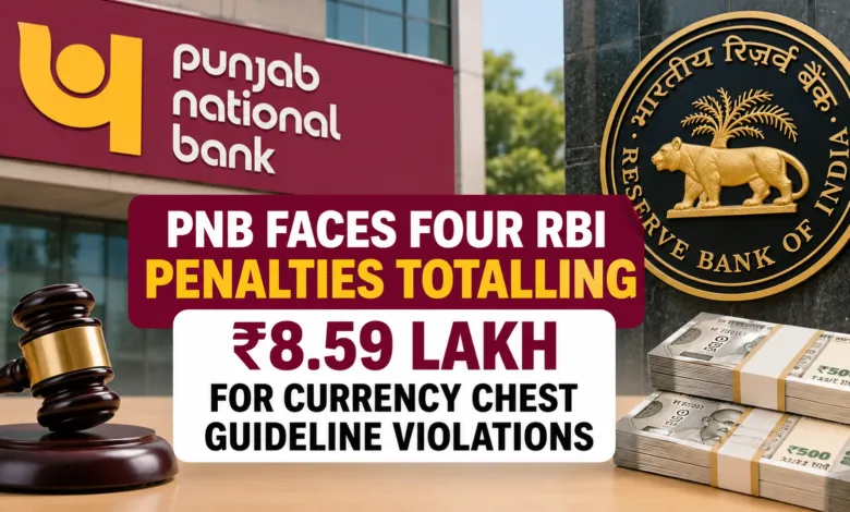 PNB Faces Four RBI Penalties Totalling ₹8.59 Lakh for Currency Chest Guideline Violations