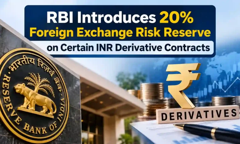 RBI Introduces 20% Foreign Exchange Risk Reserve on Certain INR Derivative Contracts