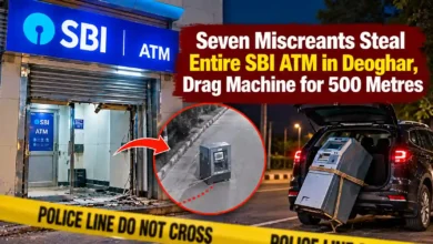 Seven Miscreants Steal Entire SBI ATM in Deoghar, Drag Machine for 500 Metres