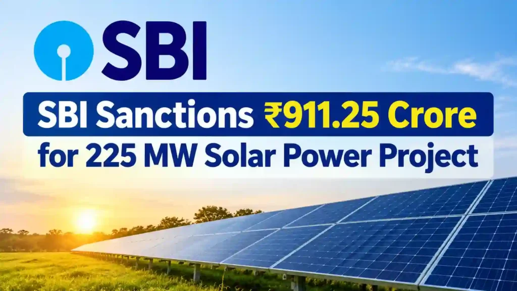 SBI Sanctions ₹911.25 Crore for 225 MW Solar Power Project