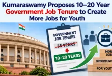 Kumaraswamy Proposes 10–20 Year Government Job Tenure to Create More Jobs for Youth