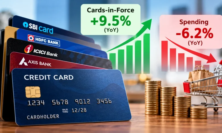 India’s Credit Card Base Grows 9.5% in September, but Spending Falls 6.2%